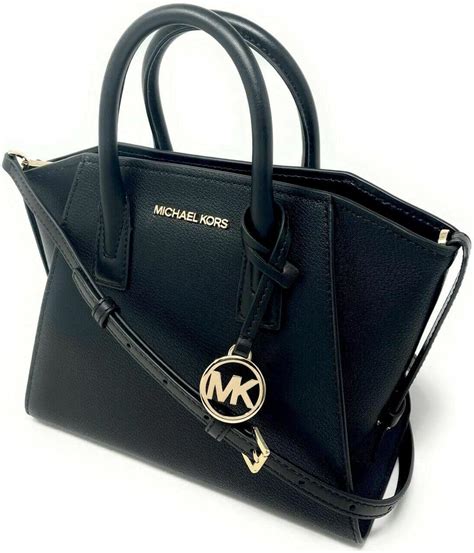 michael kors avril small top zip leather satchel|MICHAEL Michael Kors Avril Small Top Zip Leather .